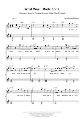 billie eilish what was i made for piano sheet music: The Melodic Echoes and Symbolic Significance of Her Work